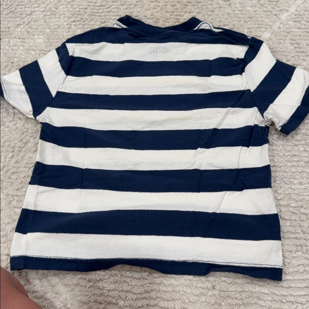 BDG Kids Navy & White Striped Short Sleeve Tee - Picture 3 of 3